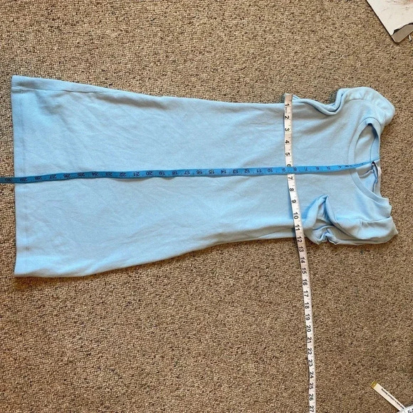 Zara Stretchy Comfortable Light Blue Dress Women size S - Picture 3 of 6